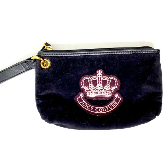 Juicy Couture y2k velour black wristlet - Picture 1 of 5
